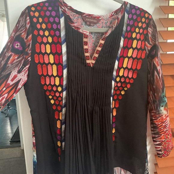 Anthropologie Ranna Gill Embroidered Blouse - Picture 2 of 8
